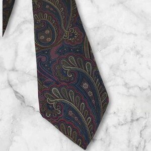 Liberty of London Muted Dark Paisley Silk Tie